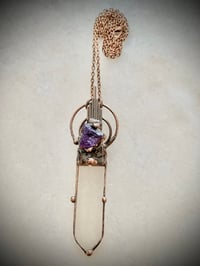 Image 3 of Amethyst with hexagram mirror with energetic conductor 