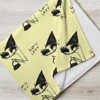 Image 4 of goth lady Throw Blanket