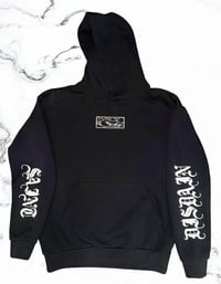 Image 1 of Saint Disdain Heavyweight Embroidered Hoodie in Black