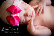 Image of Boutique Newborn Hospital Hat (Pink First Bow BC)