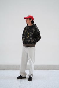 Image 2 of Camo hoodie - green/yellow