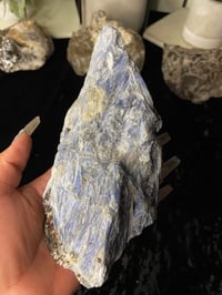 Image 4 of Blue Kyanite with Spessartine Garnet Specimen 