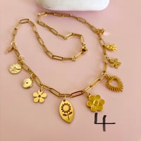 Image 12 of Drop 2 Gold Paperclip Charm Necklaces