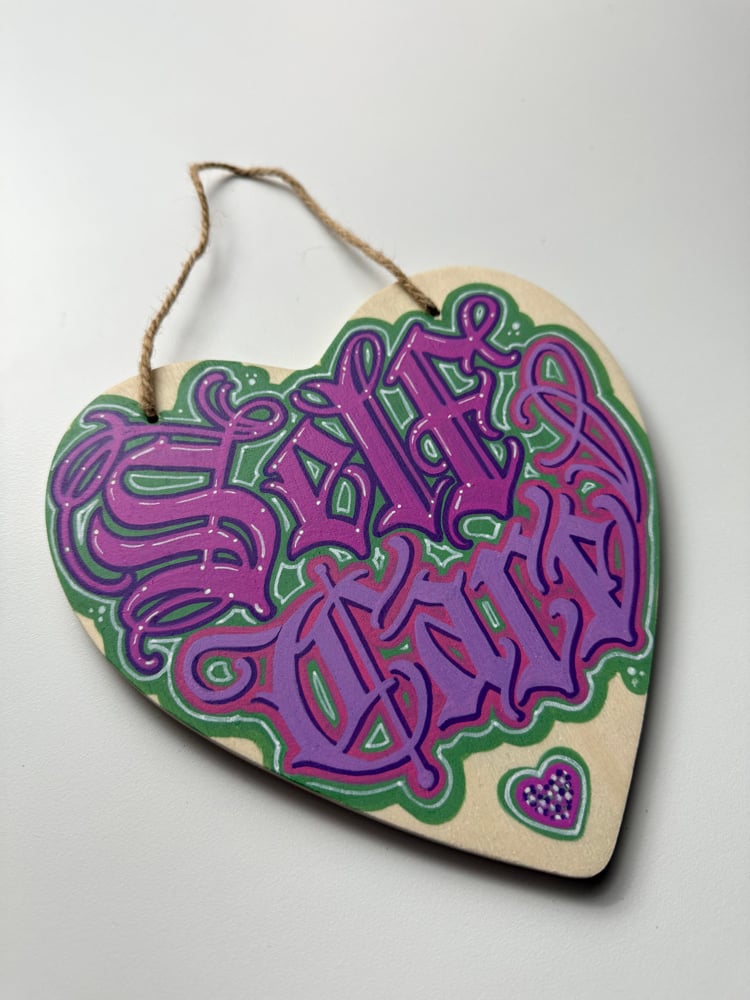 Image of Self Care- wooden plaque
