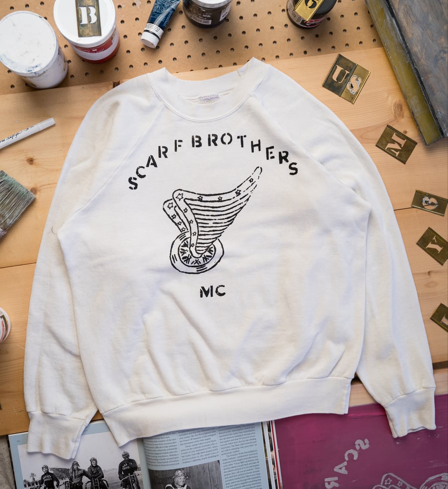Image of Motor Club Raglan (large)-white  