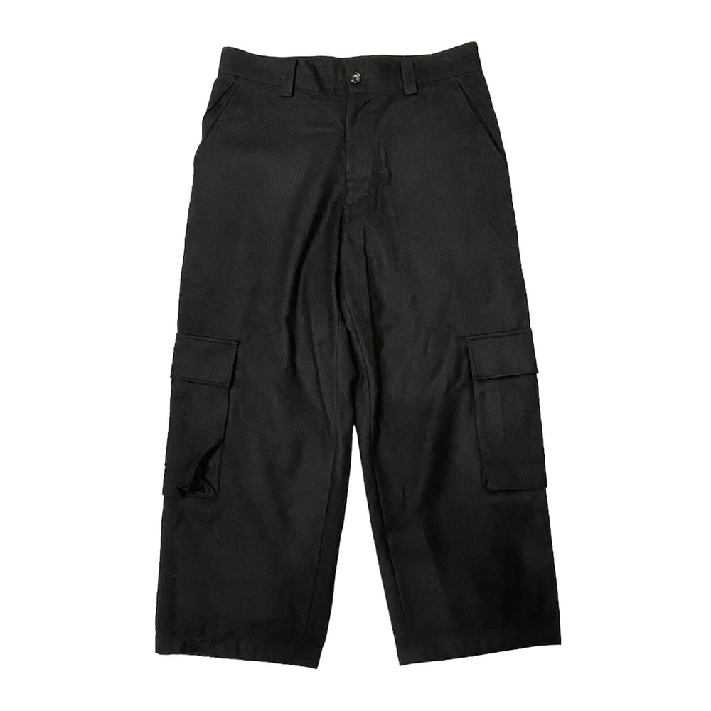 Yohji Yamamoto Ys Wool Cashmere Cropped Wide Cargo Pants  