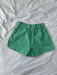 Image 2 of Green denim shorts // S