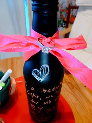 chalkboarded beer bottle