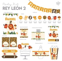 Image 1 of Party Kit Rey León 2 Impreso