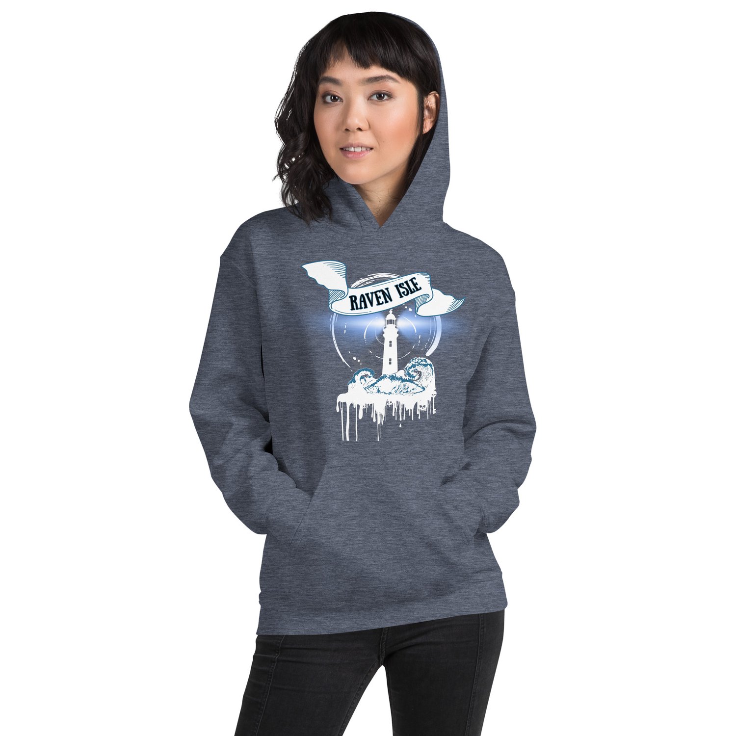 Image of Officially licensed does it hurt Raven Isle white Unisex Hoodie