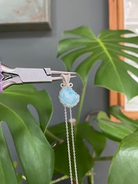 Image 3 of Silver Larimar Moon Crystal Necklace