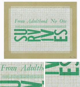 Image of "Adulthood" Letterpress Print