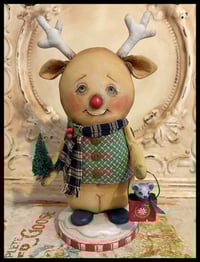 Image 1 of Rudy the Christmas Reindeer Folk Art Doll Creation 
