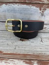 Horween Leather Belt 2nds Quality - Matte Black Winchester Hatch Grain