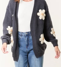 Image 2 of Flocking Daisy Knit Cardigan