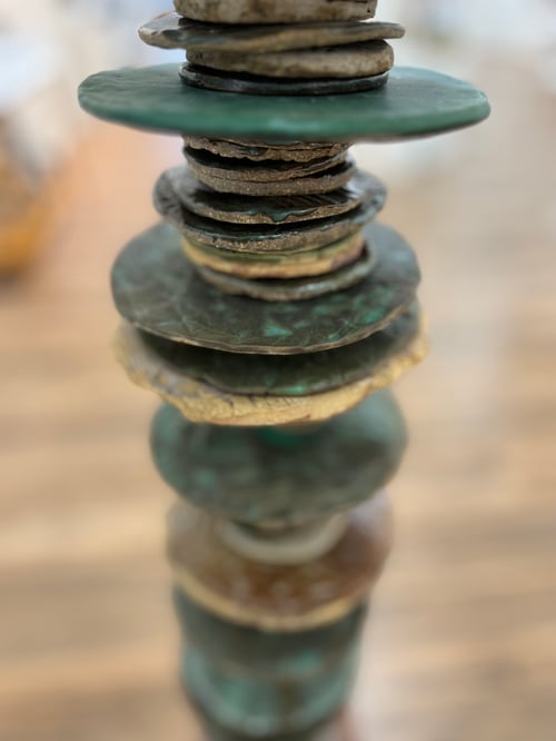 Image of Earthy Greens Tall Tree Totem