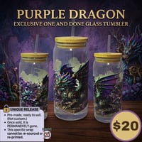 Purple Dragon Glass Tumbler