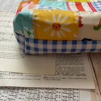 Image 3 of "Back To School" Large Patchwork Quilted Zipper Bag