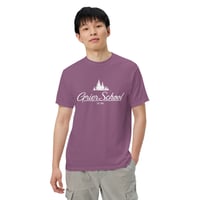 Image 1 of Unisex garment-dyed heavyweight t-shirt with white screen print Grier logo