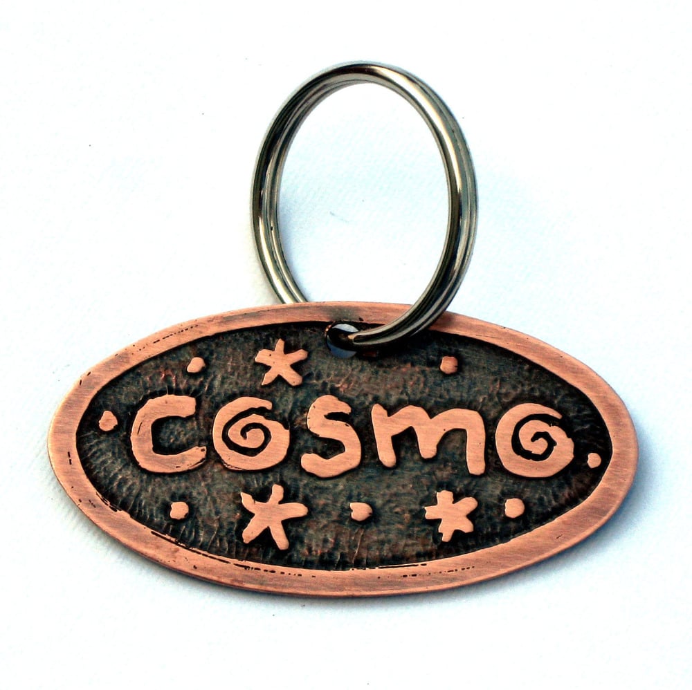 Copper pet outlet tags