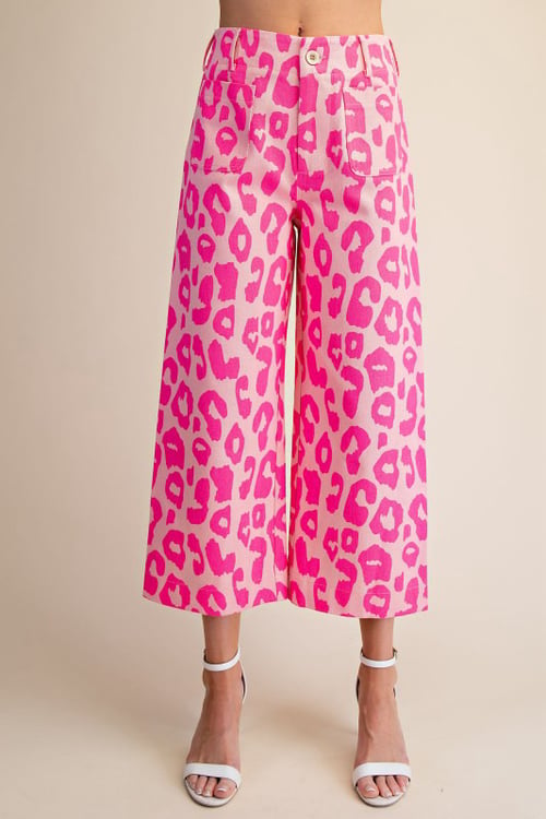 Image of  Pink Cheetah Greta Pants