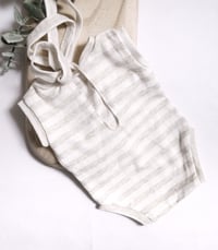 Image 2 of Newborn bodysuit for photoshoots | Robbie| stripes | sleeveless