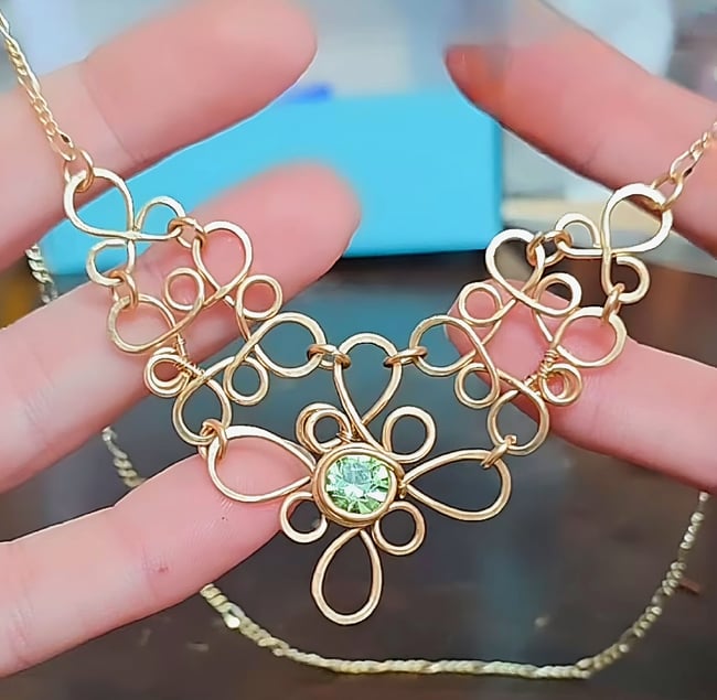 Celtic Knot w/ Swarovski crystal bronze