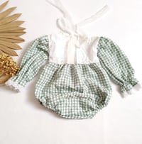 Image 4 of Sitter photoshoot set | Audrey | age 12 months | sage plaid