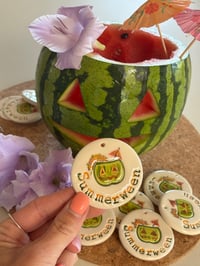 Image 1 of summerween jack o melon tag 