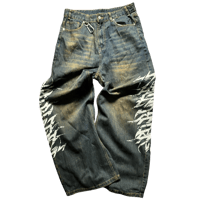 Image 1 of “Dutty” Heel Dragger Denim