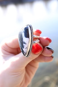 Image 2 of White Buffalo Turquoise Ring