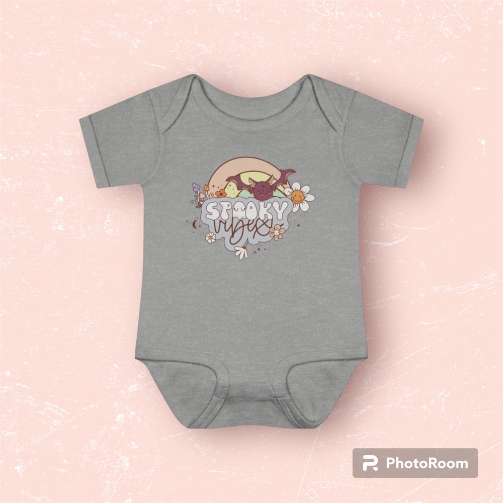 Image of Spooky vibes Baby Rib Bodysuit