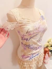 Image 2 of dkny grunge lace shoulder top