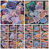 Image 2 of Yugioh Duel Monsters, GX, 5Ds, Zexal, Arc-V, Vrains cute scribbly matte vinyl die cut stickers