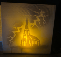 Image 2 of "Strike of Faith" Lithophane, Original piece Limited Edition run of 3