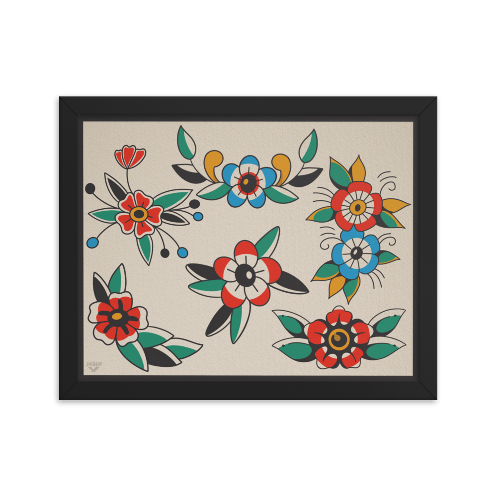 Image of Framed Funky Flower Flash