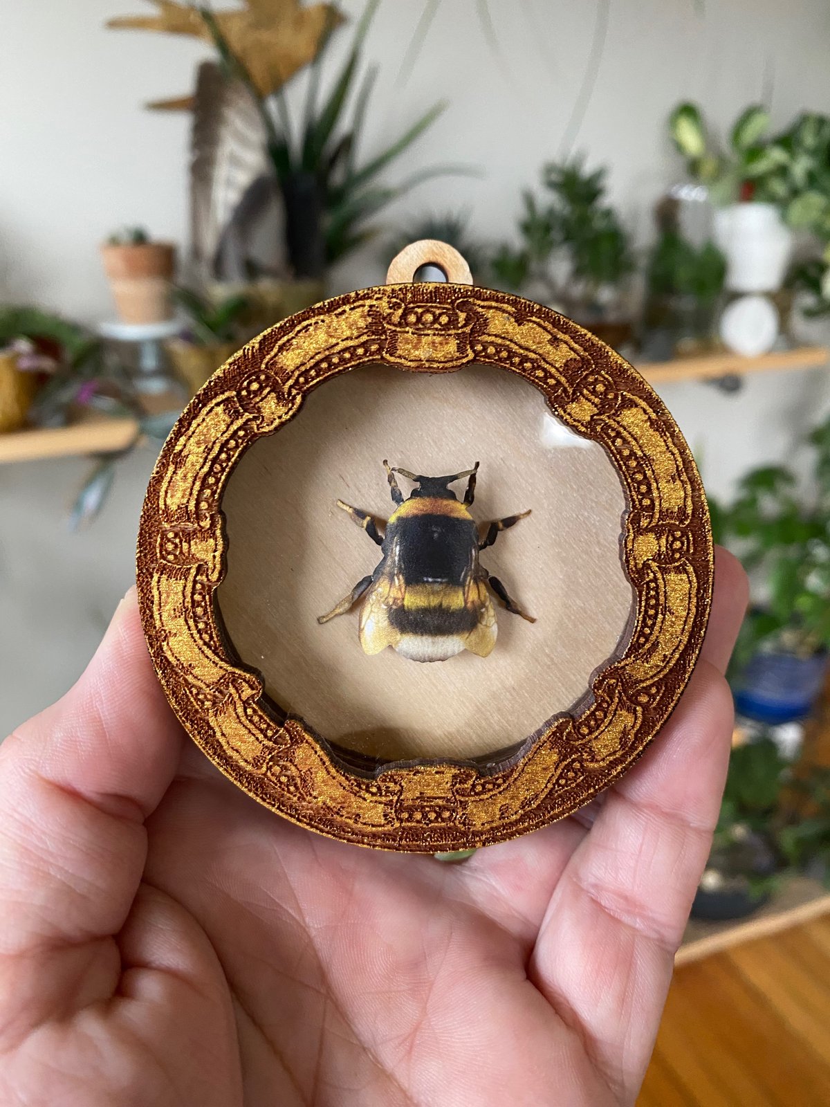 Mini Bee Shadowbox - A | Peony & Bee