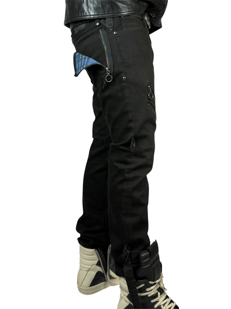 Image of Number Nine AW2006 Noir Multi Zip Bondage Pants
