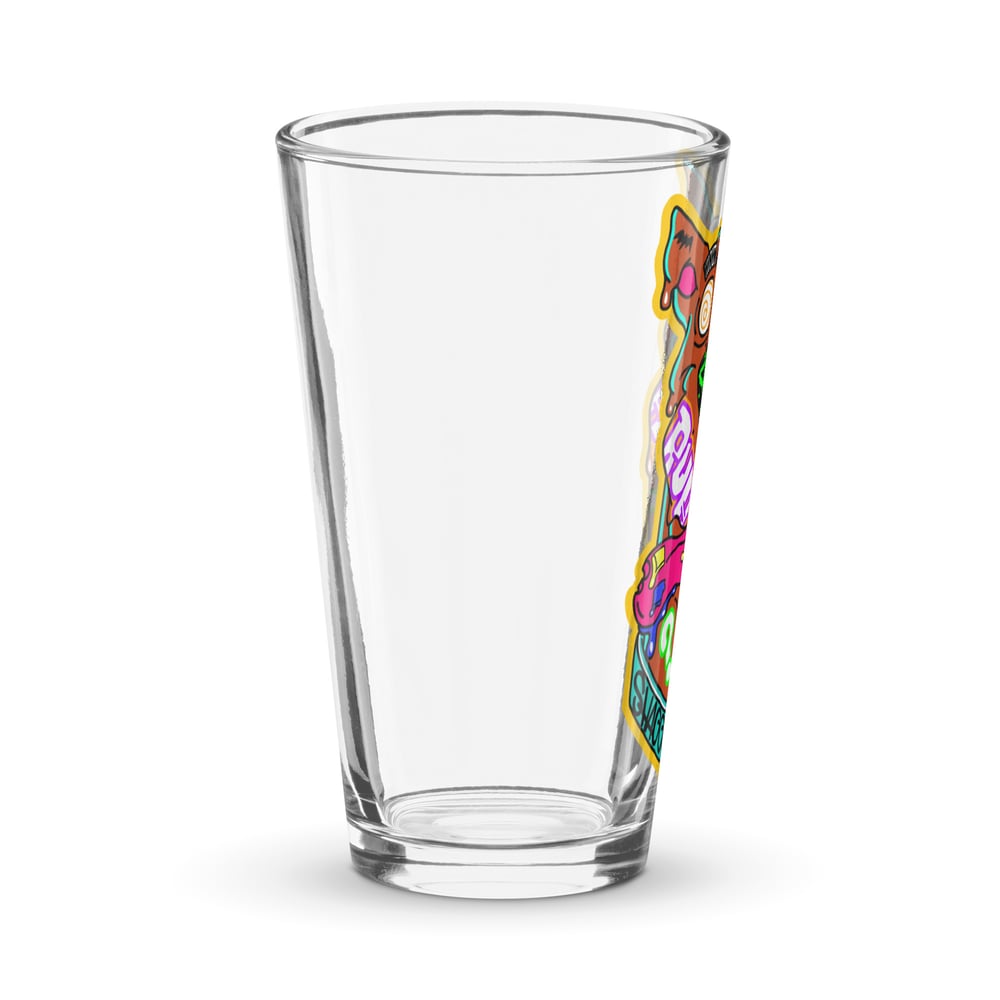 Ruh Roh Shaker pint glass