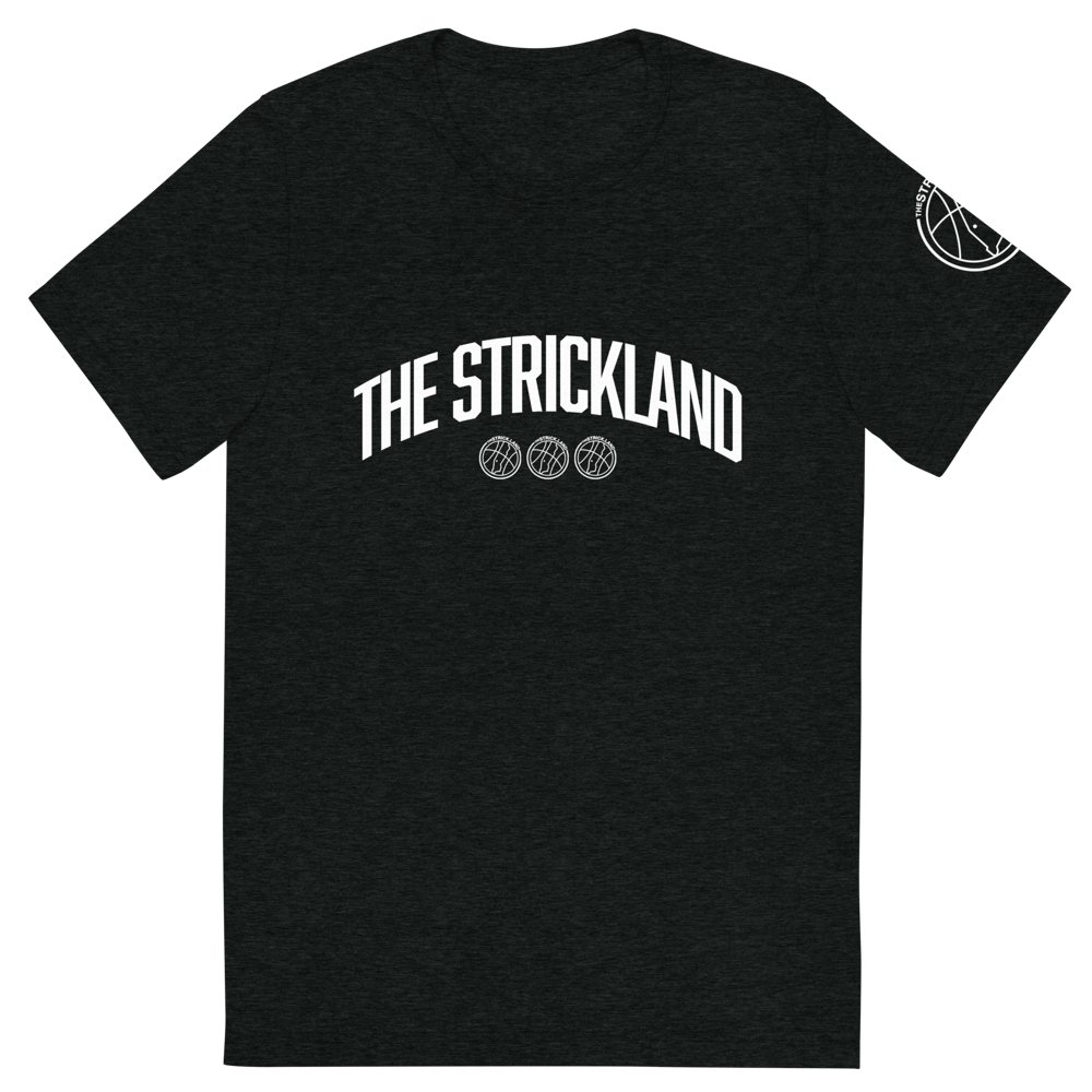 Strickland U (White Text) Tri-Blend Short-Sleeve T-Shirt