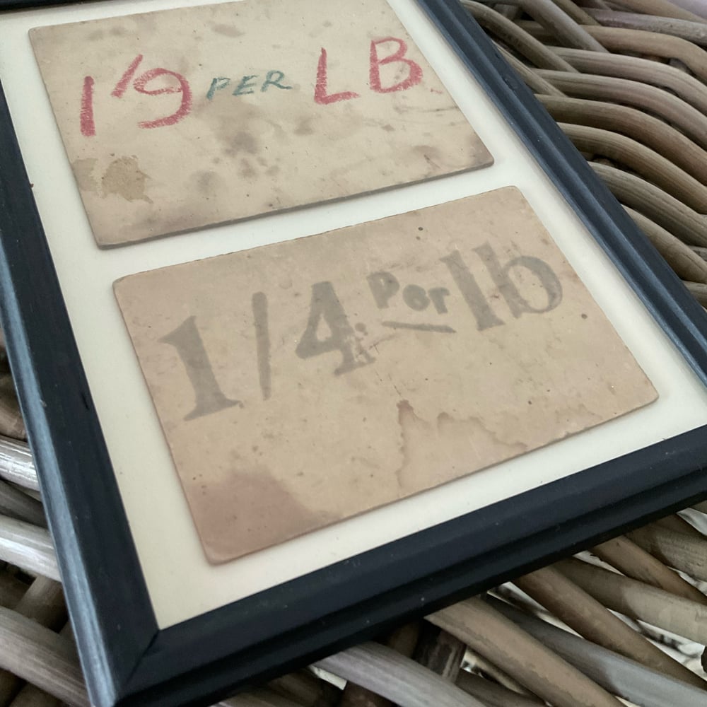 Image of Framed Price Cards no.2