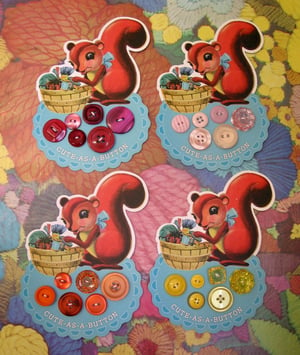 Image of Crafty Squirrel Vintage Buttons