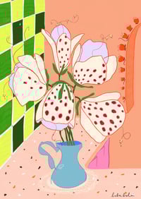 Image 2 of Gladiolus in the kitchen art print 