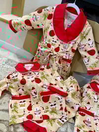 Image 3 of Boys Santa pjs and nightcoat set 
