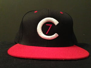 Image of 7C Snapback Hat Black/Red