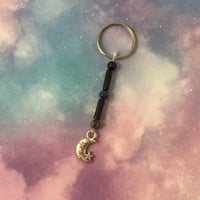 Silver Moon Keychain