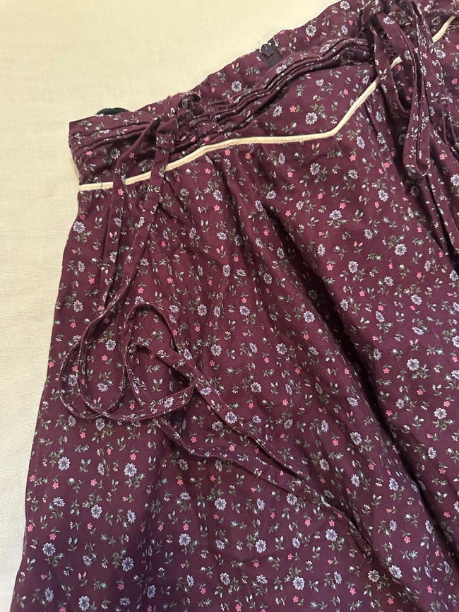 70s Gunne Sax plum calico prairie skirt 