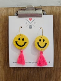 Smiley Tassel Earrings