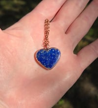 Image 4 of Electrogormed Lapis Lazuli heart necklace 01