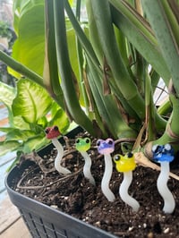 Image 3 of Toad-stools! froggy mushroom plant ornaments